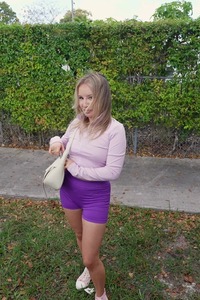 Alexandra Quintezz Blushes Would Blowjob While Outdoor Yoga Turns Passionate
