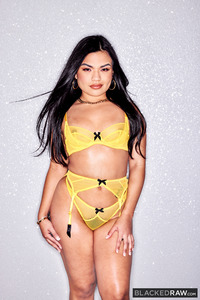 Summer Col Petite Babe In Red Dress Sucking Huge Black Cock