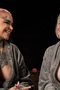 Leigh Raven And Rebel Rhyder Legs Spread In A Frog-tie