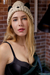 Madelina Unhooks Her Bra And Caresses Her Lovely Breasts Provocatively