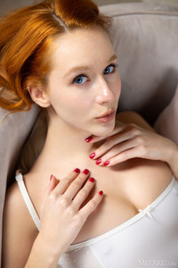Lila Rouge Soon Wearing Nothing But A Sweet Smile With The Thigh-high White Socks