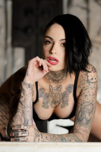 Tattooed Bitch Getting Naked