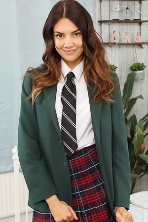 Abigail B In A Colleg Girl Outfit