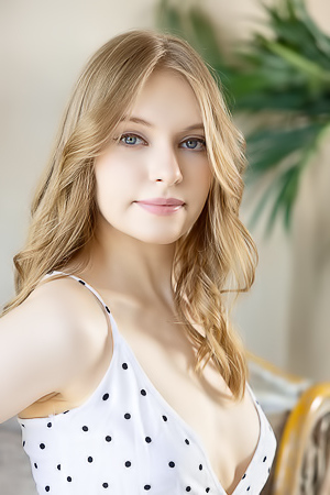 Sonya Elf Blue-eyed Beauty Fondles Her Perky Breasts Amorously