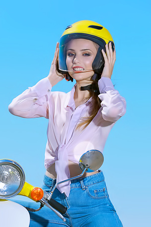 Biker Girl Elle Tan