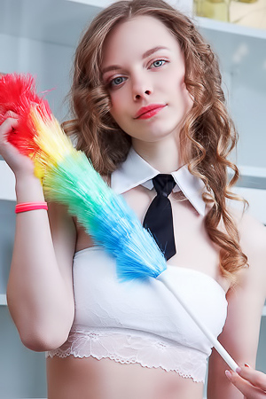 Siya Dressed For Cosplay Fun In A Flirty Housemaid Ensemble