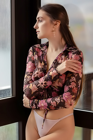 Monika May Sinking Naked Into The Plush Embrace Of An Armchair