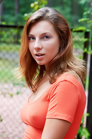 Belka The Bright Fabric Becoming Transparent And Clinging To Her Lovely Curves Alluringly