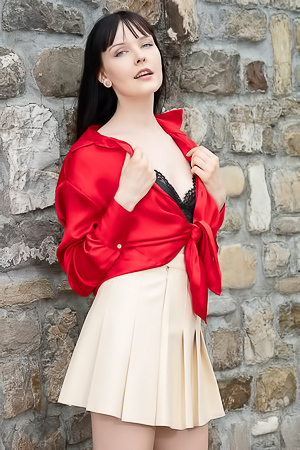 Amelia Riven Raven-haired Honey Is An Enticing Vision In Black Lace Lingerie