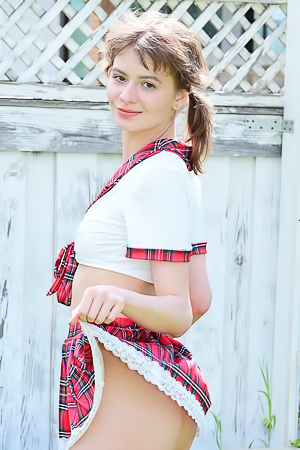 Marceline Sassy Sweetie Is Soon Naked Under The Outdoor Shower