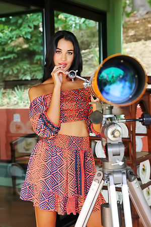 Victoria Mur Wearing Nothing But Her High Heels Her Long Legs Kicked In A Wide Split