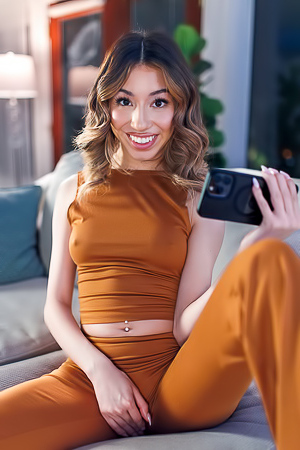 Camila Cream Slips Her Fingers Between The Folds Of Her Bare Twat