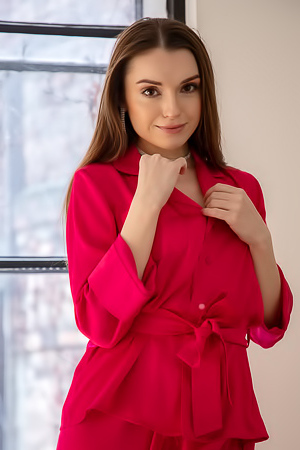 Monika May With Sensual Body Language Commanding Attention