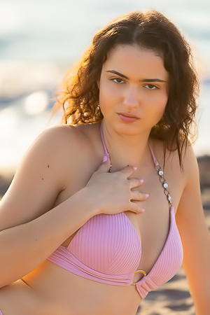 Charlotte Grey Inviting The Sun To Kiss Her Soft Breasts And Firm Round Bottom