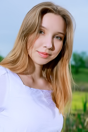 Estella Drops A White Sundress On A Lakeside Dock