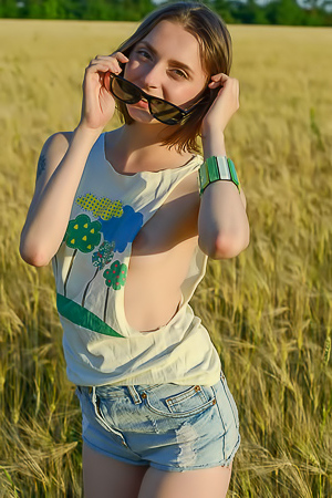 Zhy Zhy Spreads Legs In Sheer Camisole Outdoors For Steamy Striptease