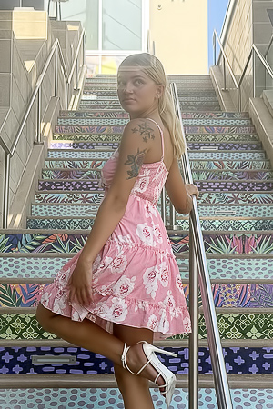 Lingerie Rides High As Sophia Teases The Mall