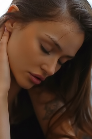 Lissa Key Bends Over Showing Shaved Pussy