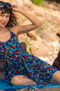 Violet Amrita Curly-haired Cutie Is Soon Naked In The Sunshine