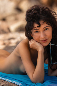 Violet Amrita Curly-haired Cutie Is Soon Naked In The Sunshine